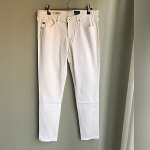 AG Adriano Goldschmied The Stilt Cigarette Leg Jeans White Size: 29R